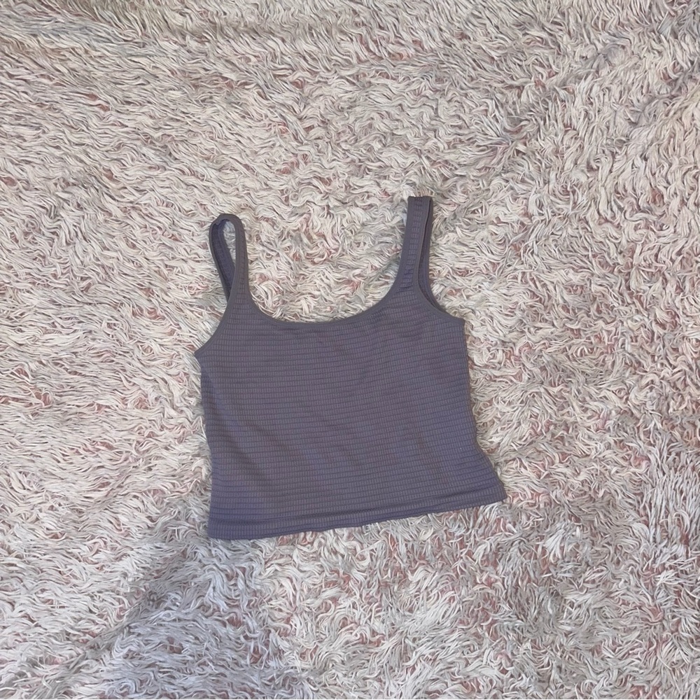 Women's Purple Seamless Ribbed Brami Cami Tank Top